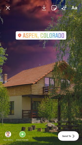 instagram sticker for stories - geolocation
